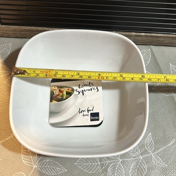 Denby. Square Soup Bowl. Oven, Microwave, and Dishwasher safe. - Picture 5 of 6